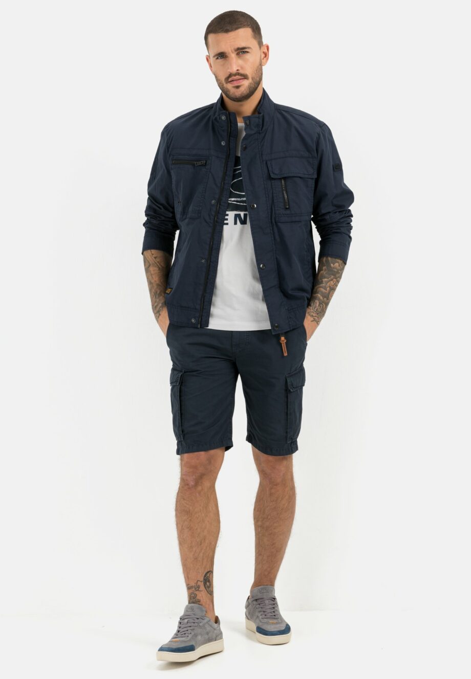 Camel active Cargo Shorts aus reiner Baumwolle, night blue