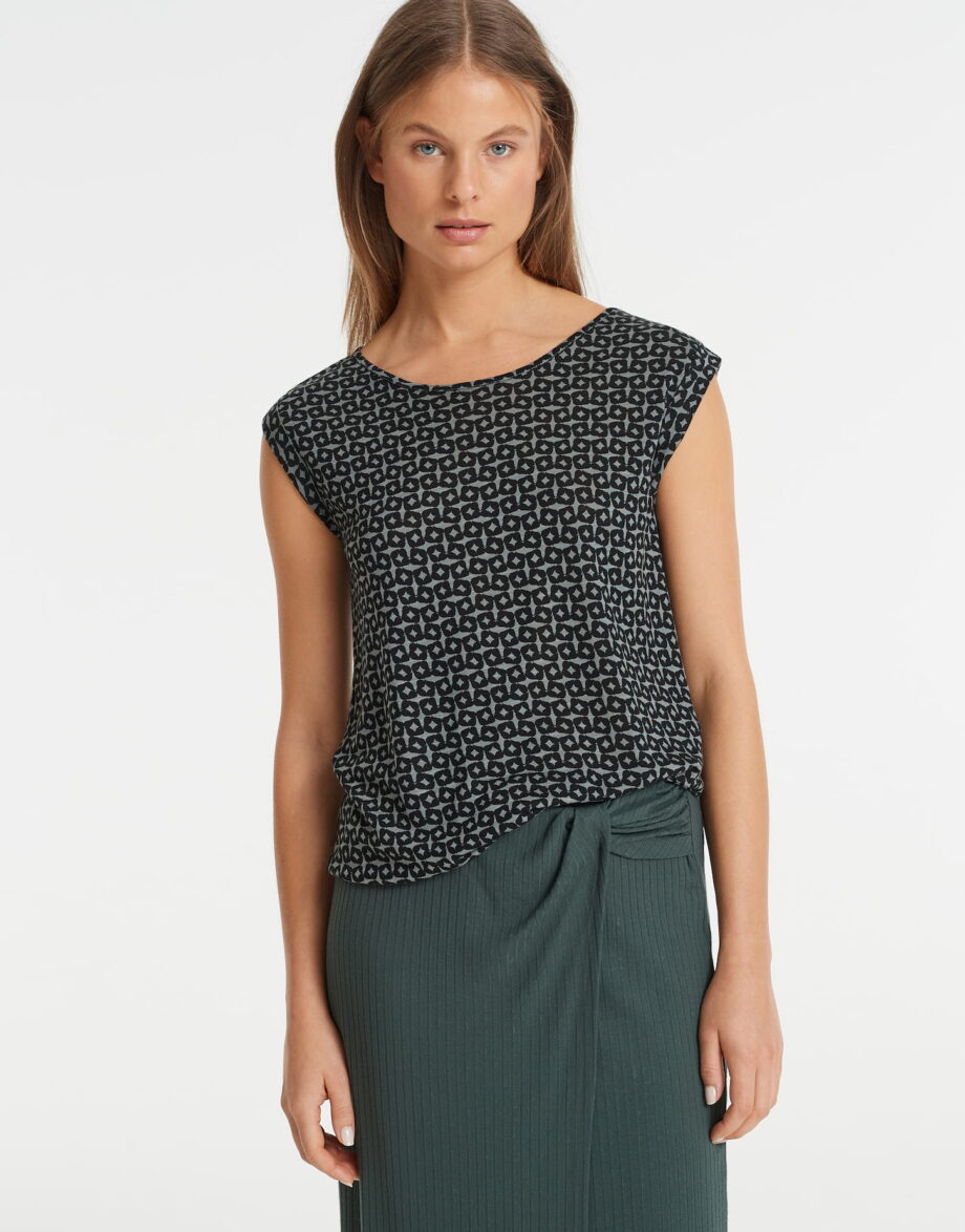 OPUS Shirt Strolchi mosaic, dark sage