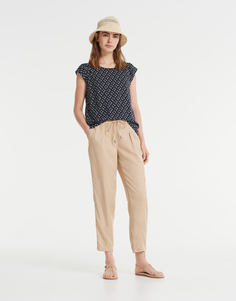 OPUS Shirtbluse Fannie dot, blue shadow