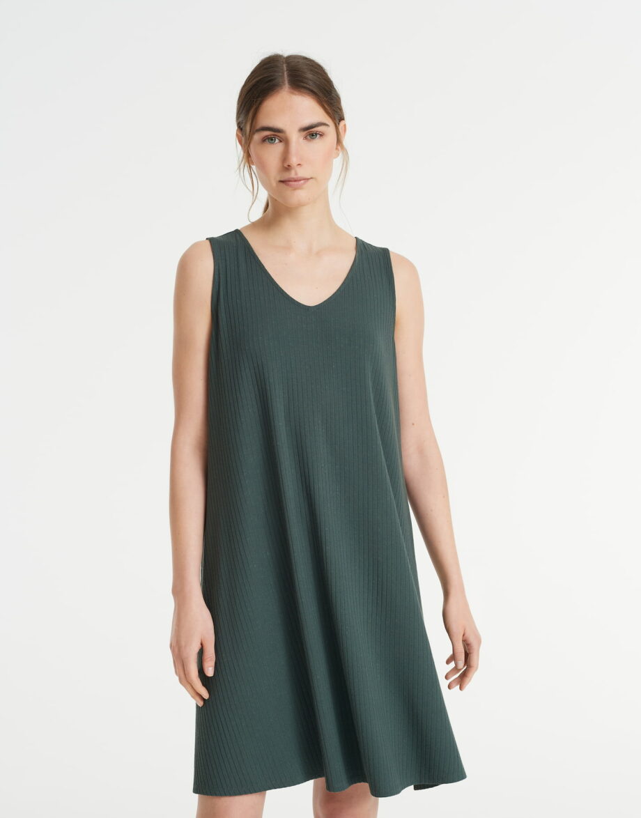 OPUS Kleid Winga rib, caper