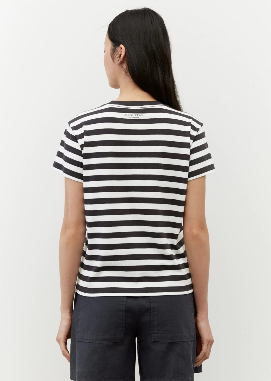 MARC O’POLO
Streifen-T-Shirt loose  aus softem Organic Cotton
  ,, multi/deep sky