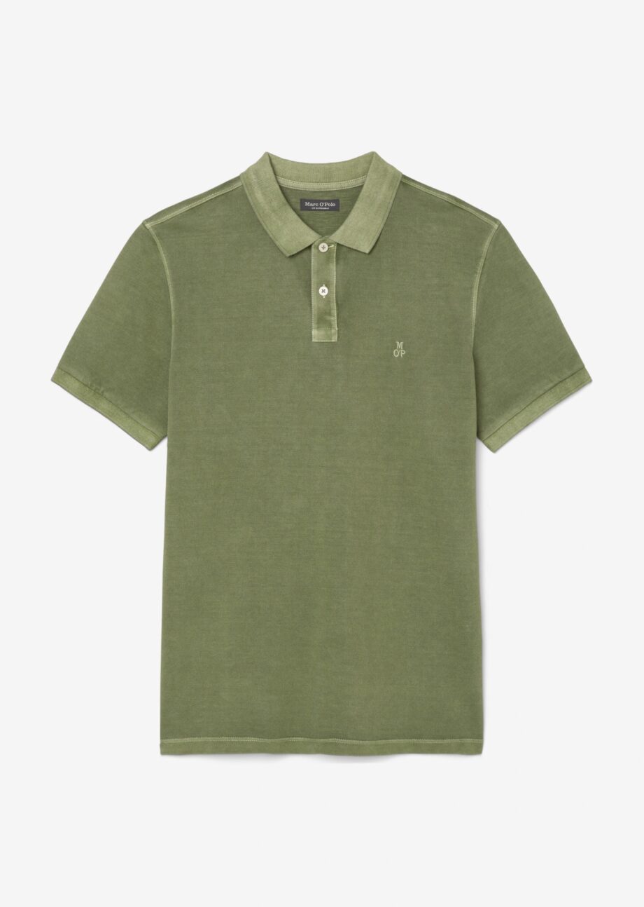 MARC O’POLO Kurzarm-Poloshirt Piqué regular aus Bio-Baumwolle, stone harbour