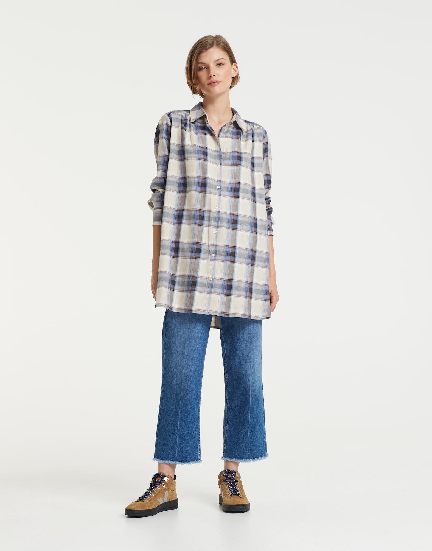 OPUS Longbluse Fagani, macadamia