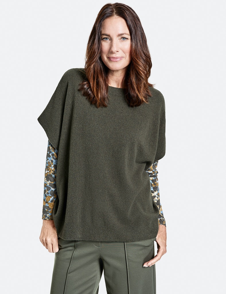 GERRYWEBER Pullunder mit überschnittener Schulter, cedar melange