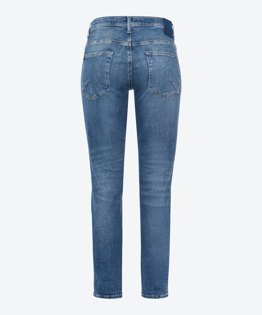 - Mode BRAX destroyed women Merrit, Five-Pocket-Jeans used relaxter Shop Style in Hartmann Silhouette blue