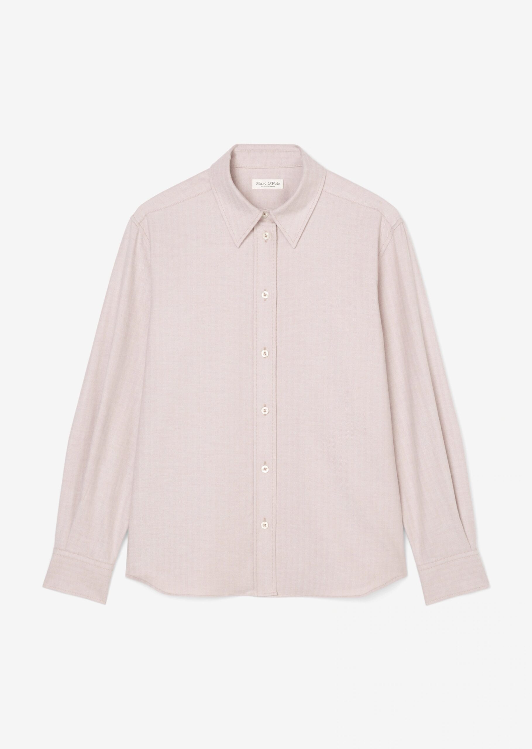 MARC O\'POLO Flanell-Langarm-Bluse aus softer Herringbone-Qualität ,  blooming lilac - Hartmann Mode Shop