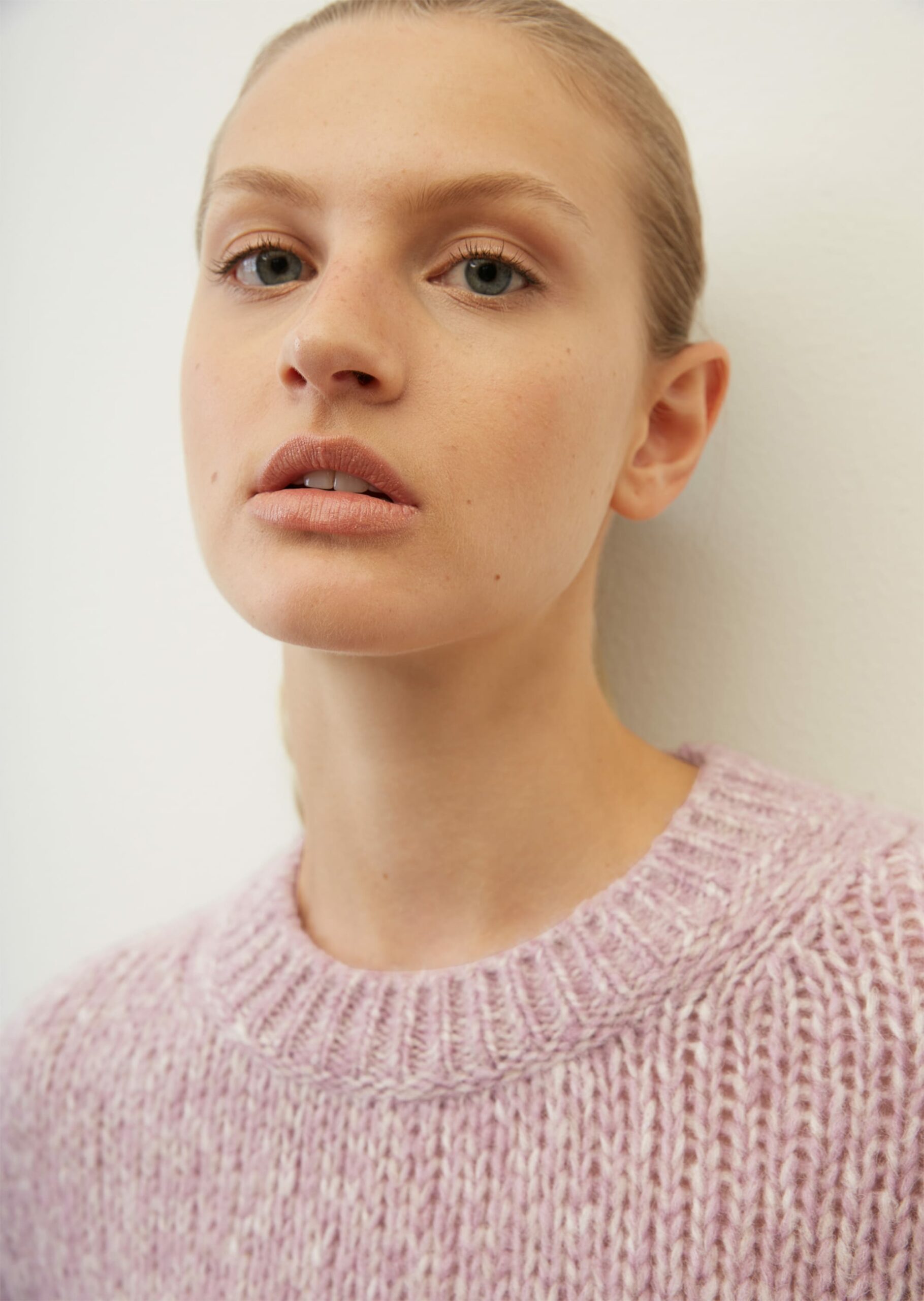 MARC O’POLO
Mouliné-Strickpullover cropped aus Schurwolle-Alpakawolle-Mix, multi/blooming lilac