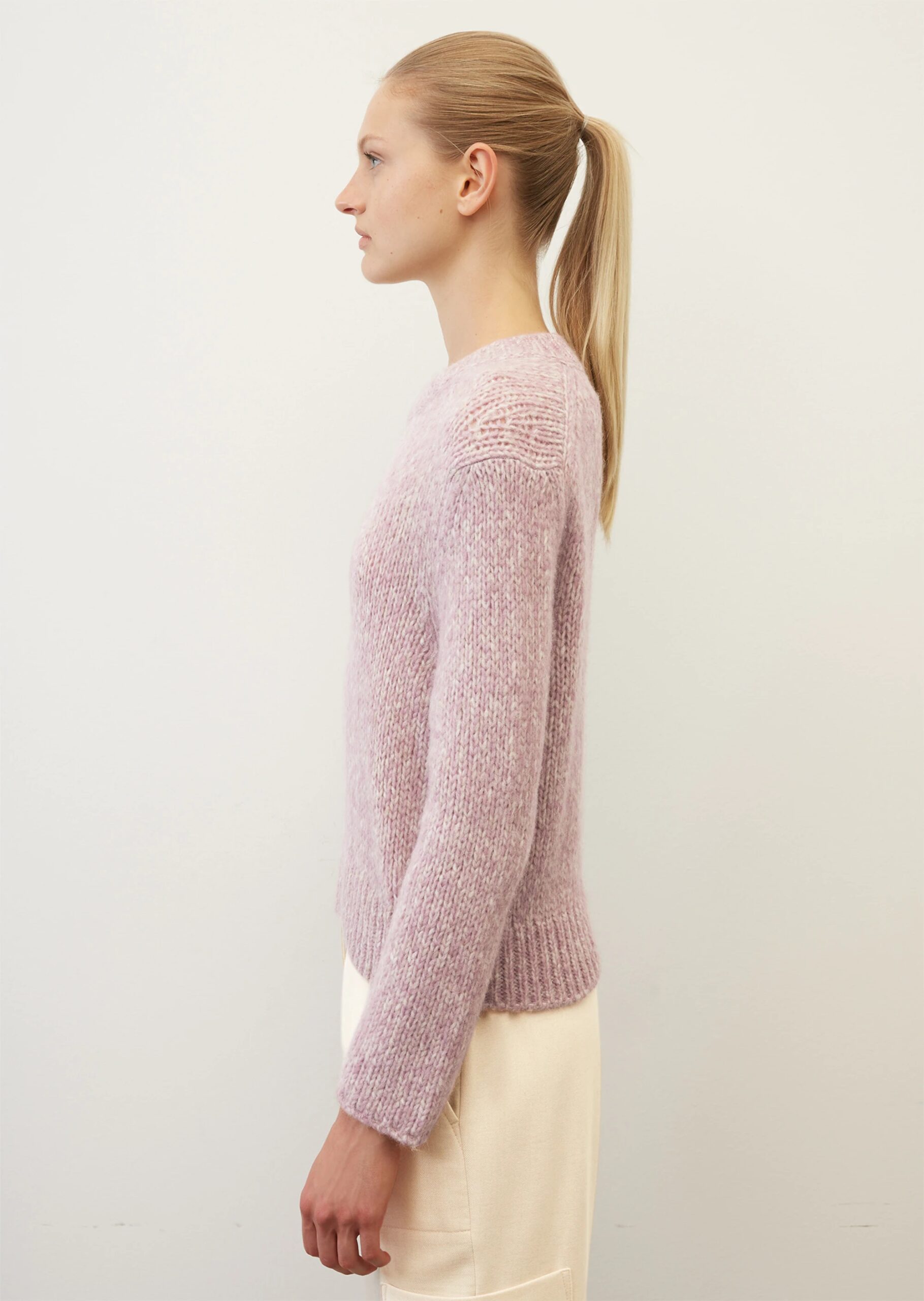 MARC O’POLO
Mouliné-Strickpullover cropped aus Schurwolle-Alpakawolle-Mix, multi/blooming lilac