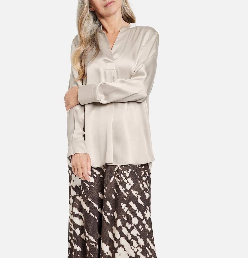 GERRY WEBER Bluse aus reiner Seide, cappuccino
