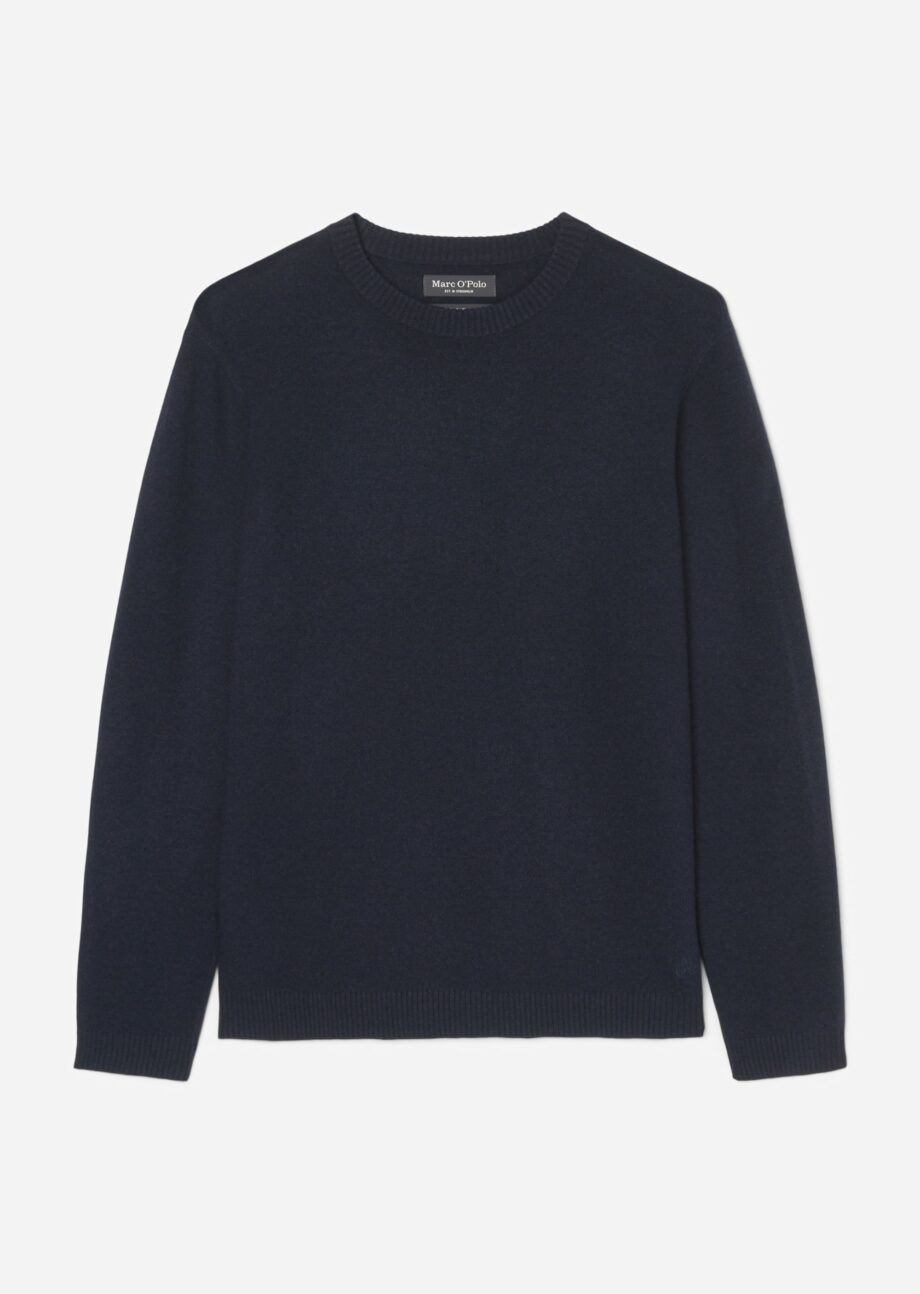 MARC O’POLO
     
    Lambswool-Rundhals-Pullover regular aus Schurwolle-Baumwolle-Mix, dark navy