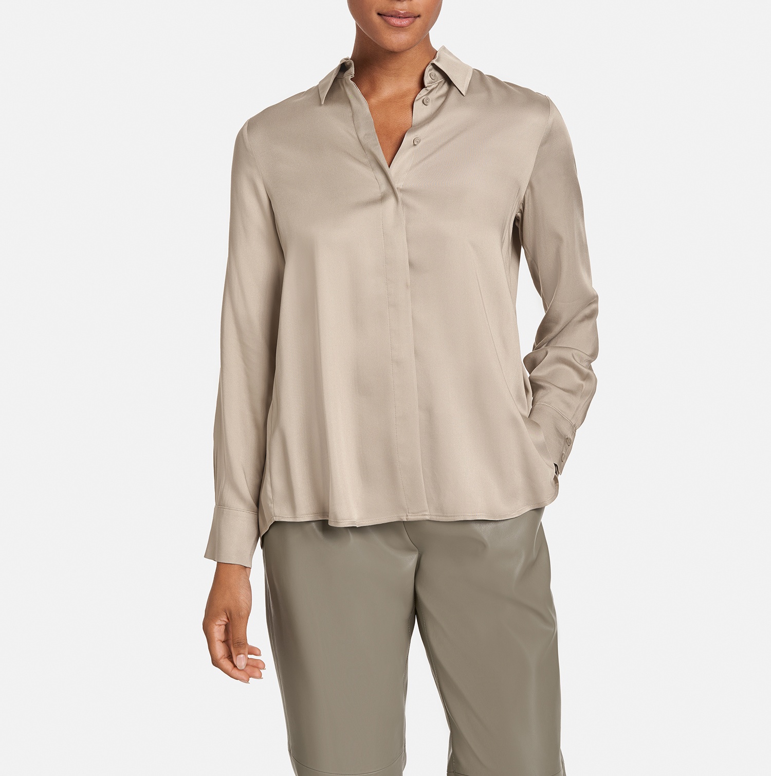 TAIFUN Bluse mit Kräuselnaht im Rücken