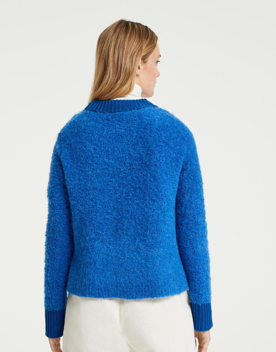 OPUS Strickjacke Doina, flowing blue