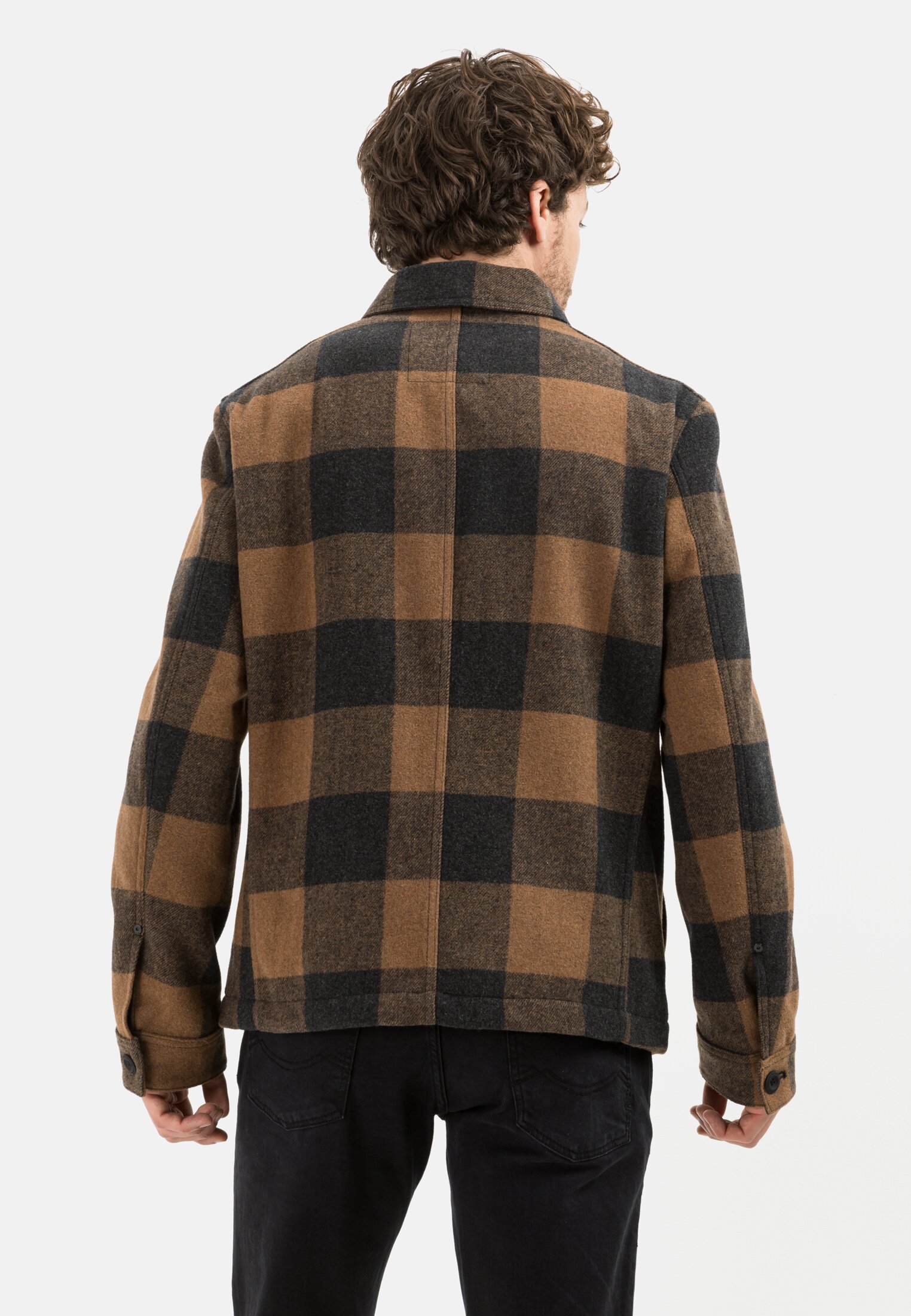 Camel active Indoorjacke aus einer Wollmischung, rust