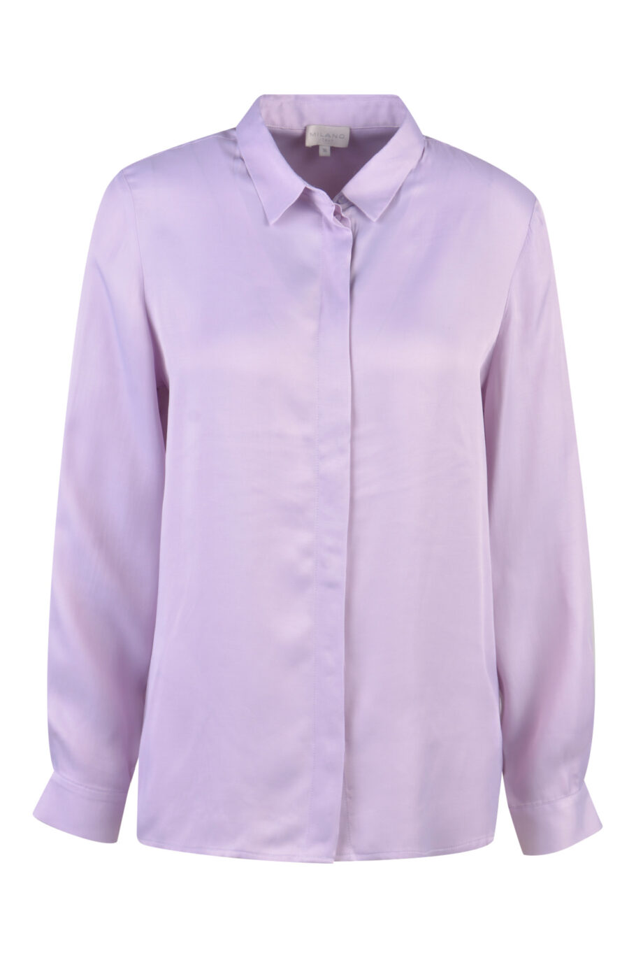 Milano Italy Bluse mit Kragen, Knopfleiste und Manschette LAVENDER