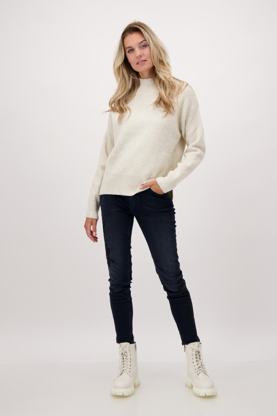 Monari Pullover, concrete melange