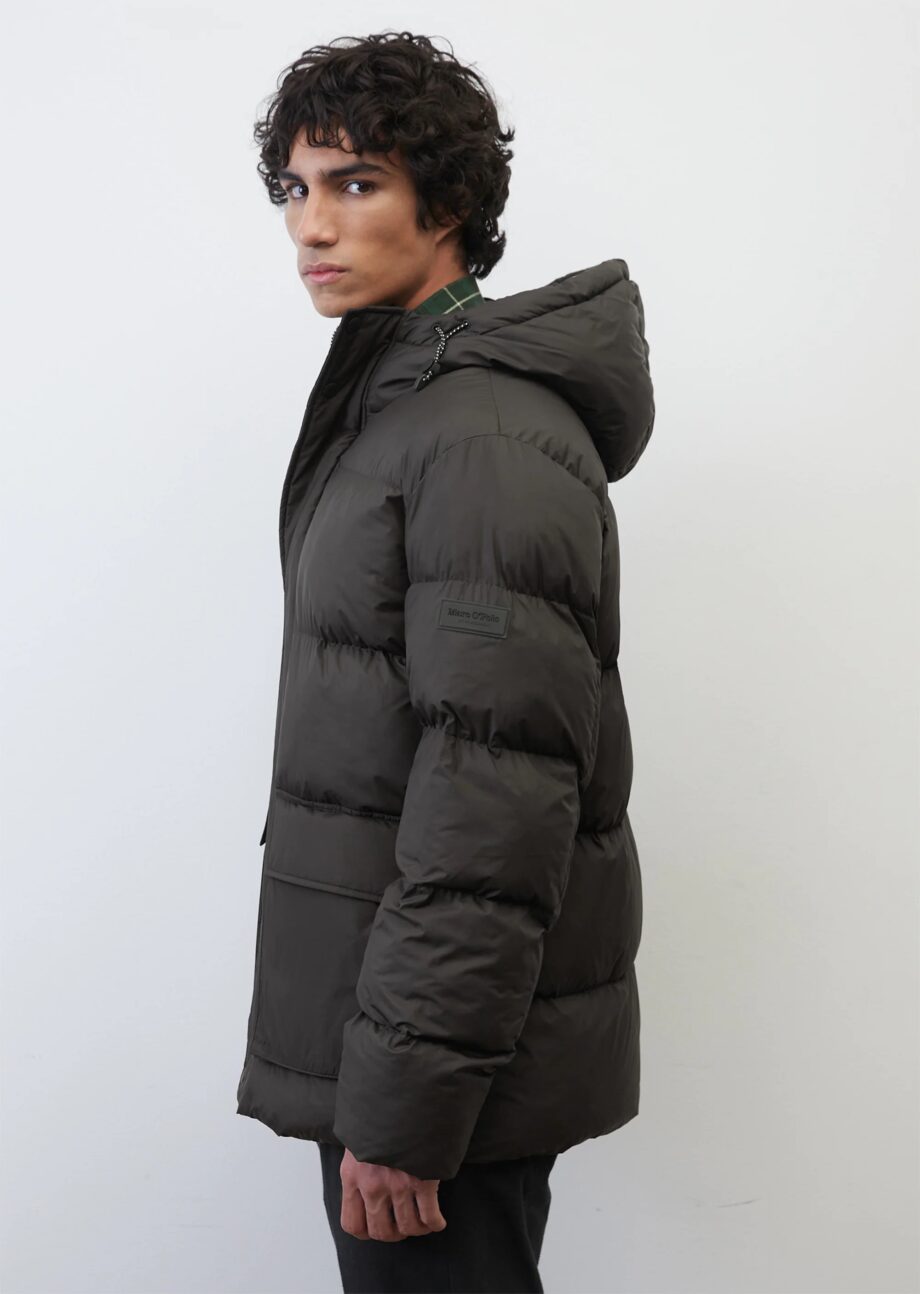 MARC O’POLO Puffer-Kapuzen-Jacke regular mit wasserabweisender Oberfläche, black