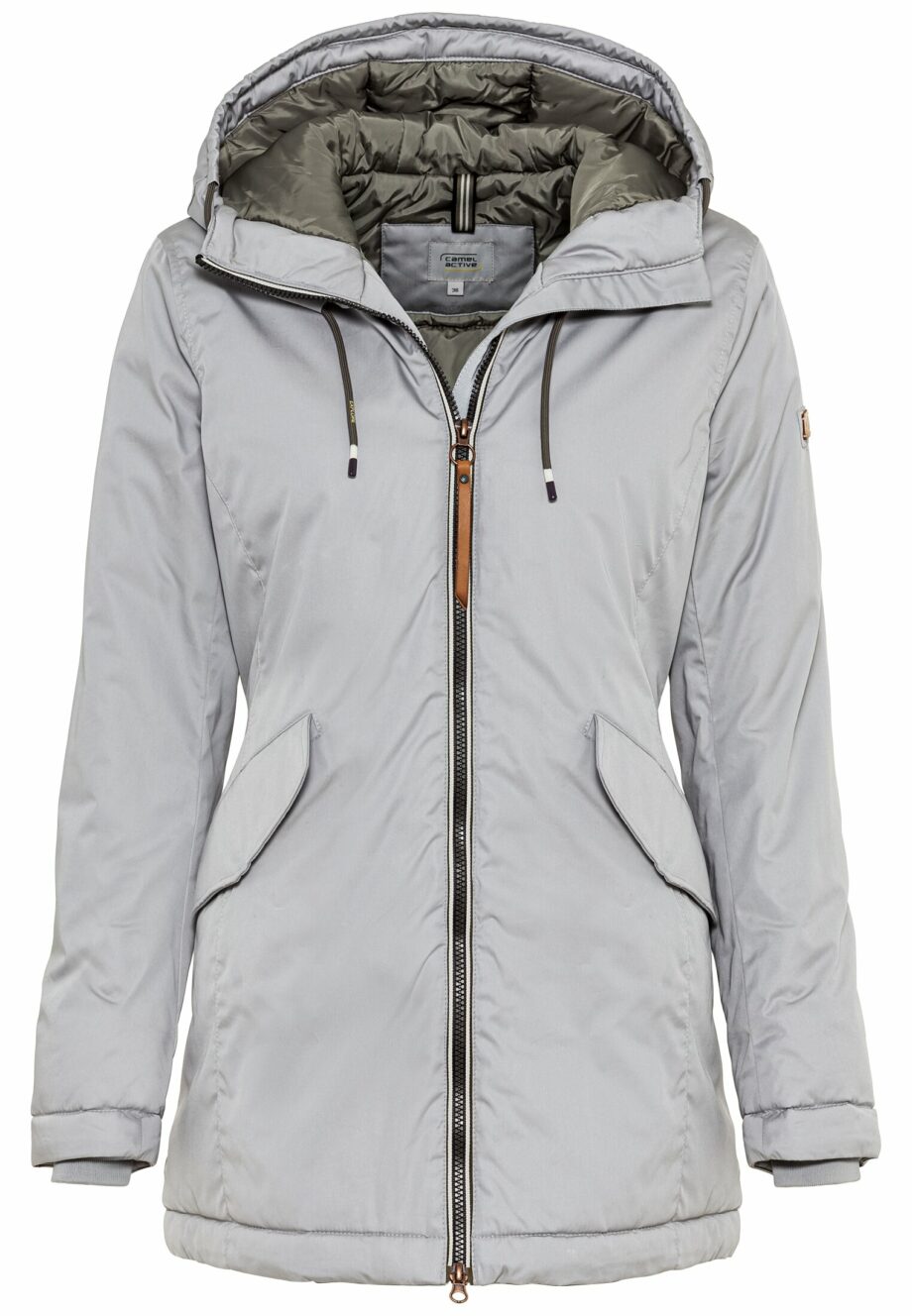 Camel Women Nachhaltige Funktionsjacke mit Kapuze, SILVER GREY