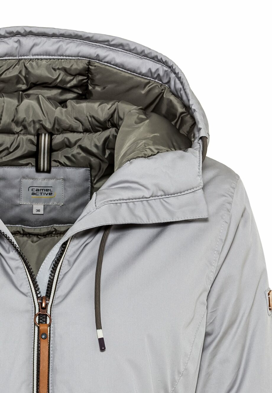 Camel Women Nachhaltige Funktionsjacke mit Kapuze, SILVER GREY