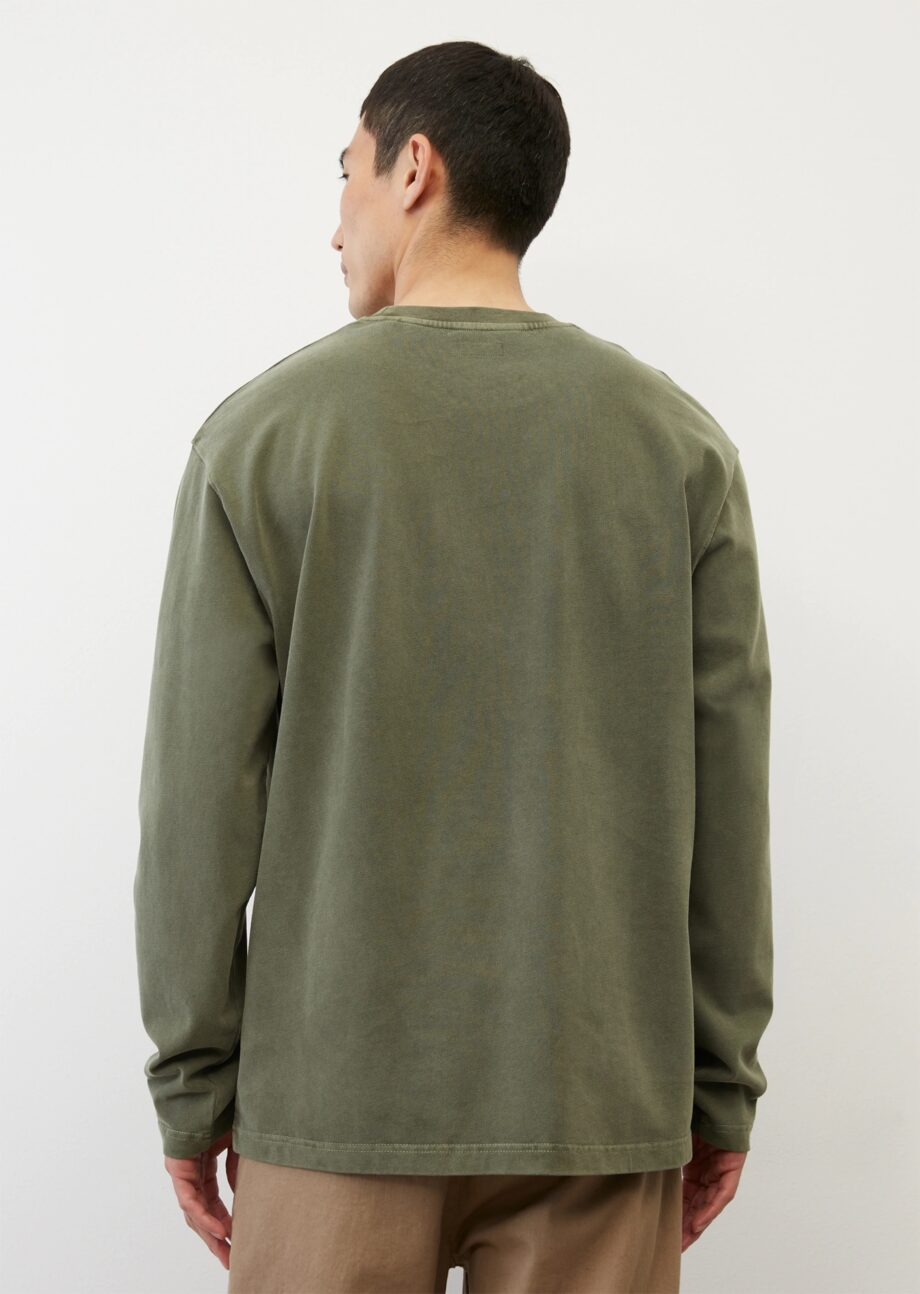MARC O’POLO Longsleeve relaxed aus softer Bio-Baumwolle, olivia gray