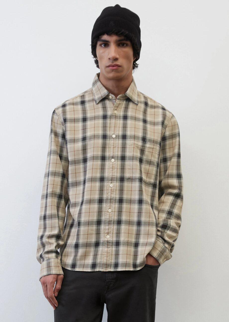 MARC O’POLO Langarm-Flannel-Hemd regular aus softer Bio-Baumwolle, multi/mouses back