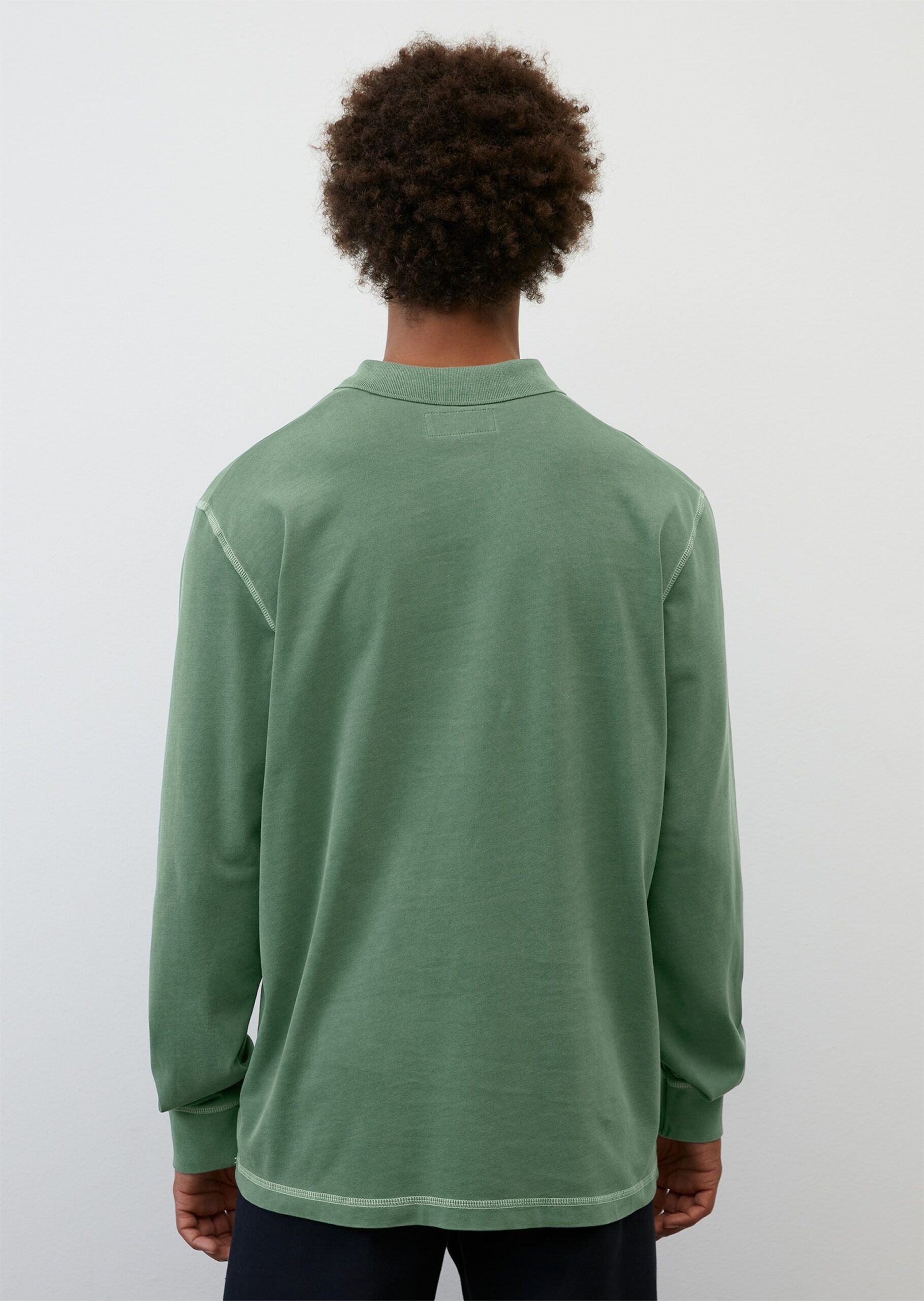 MARC O’POLO Langarm-Poloshirt regular aus softer Bio-Baumwolle