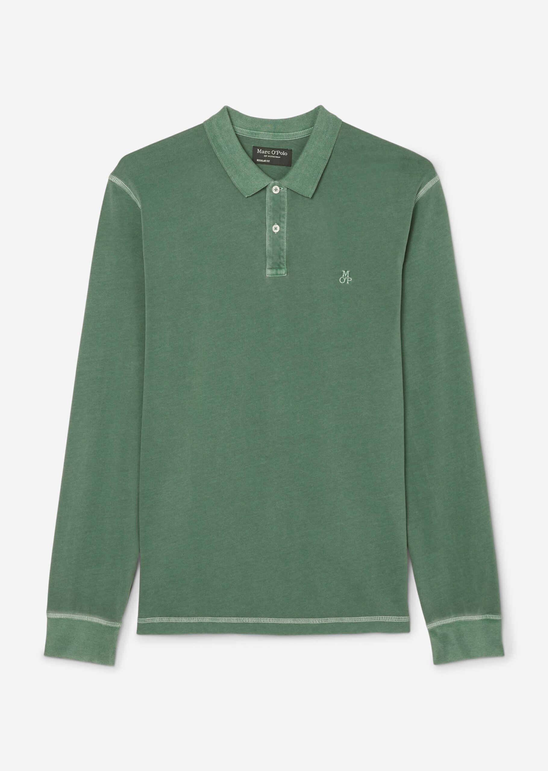 MARC O’POLO Langarm-Poloshirt regular aus softer Bio-Baumwolle