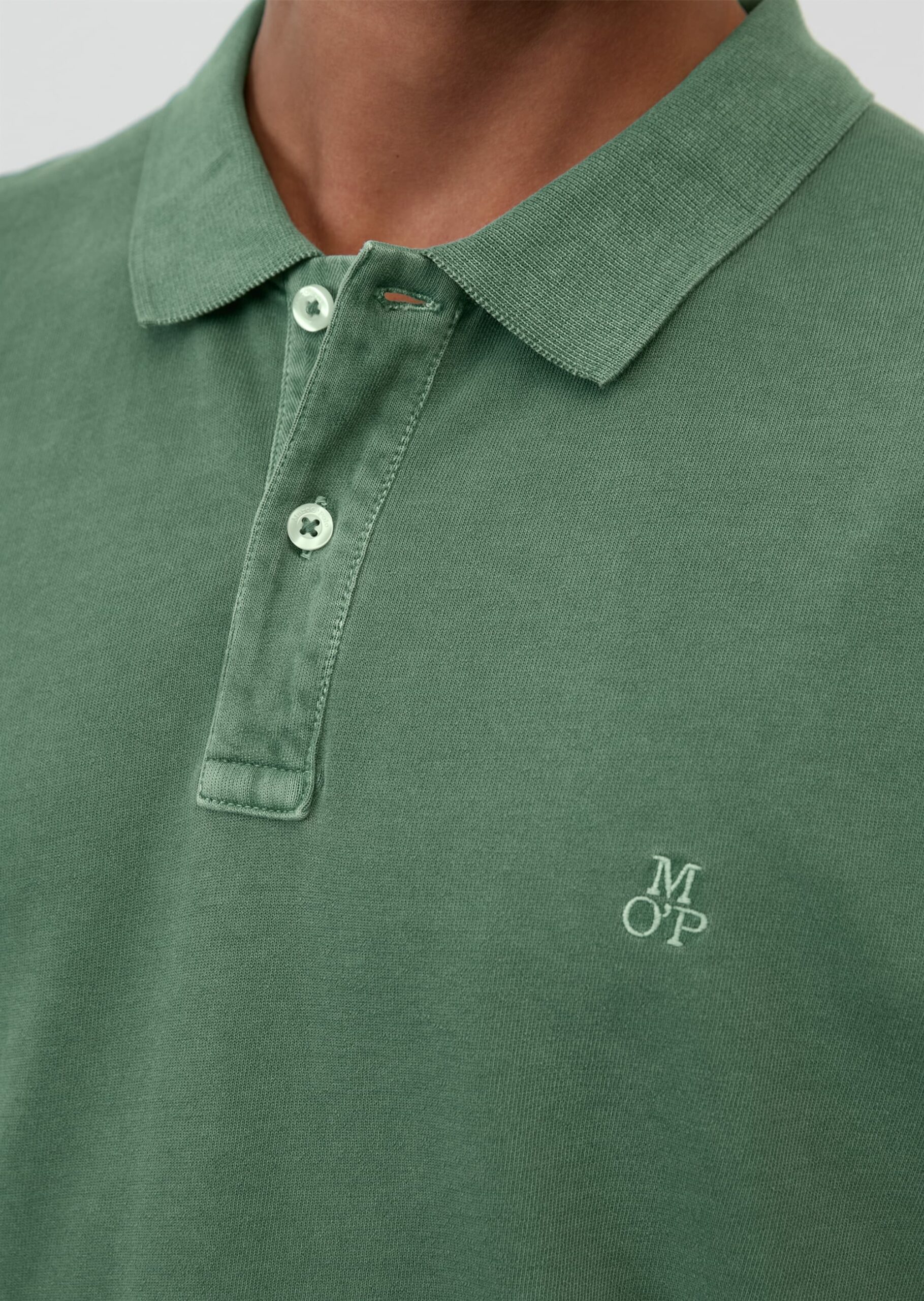 MARC O’POLO Langarm-Poloshirt regular aus softer Bio-Baumwolle