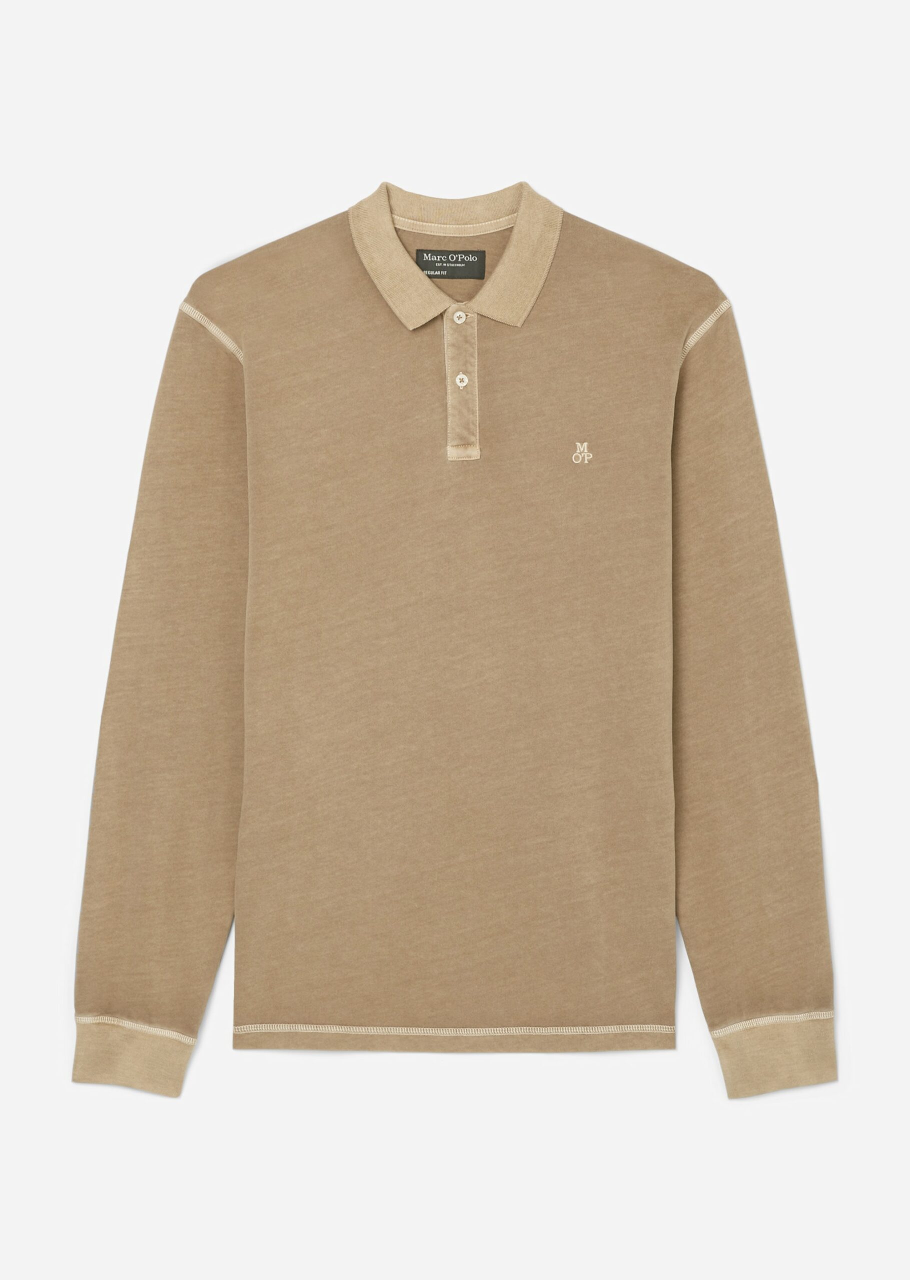MARC O’POLO Langarm-Poloshirt regular aus softer Bio-Baumwolle