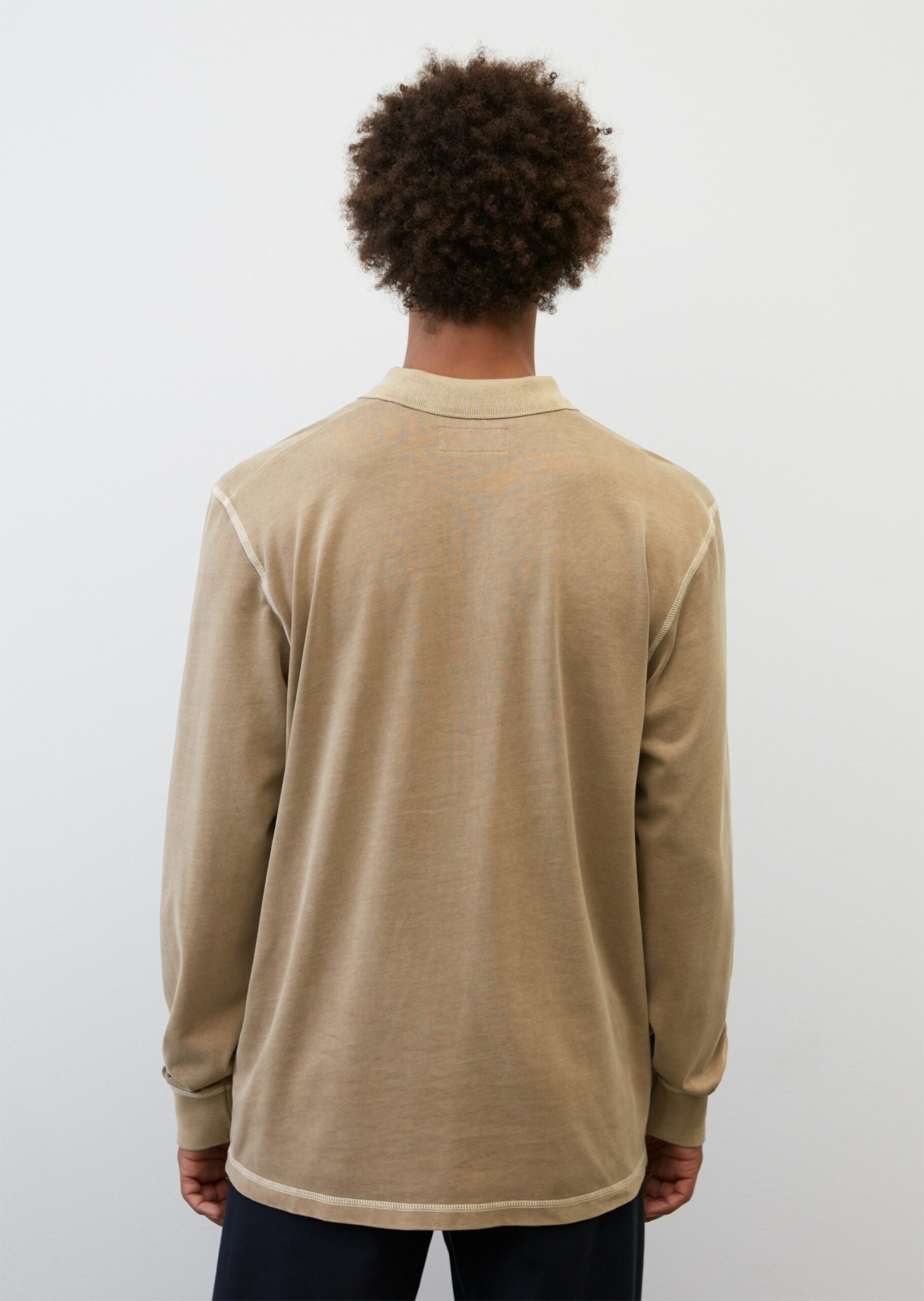 MARC O’POLO Langarm-Poloshirt regular aus softer Bio-Baumwolle