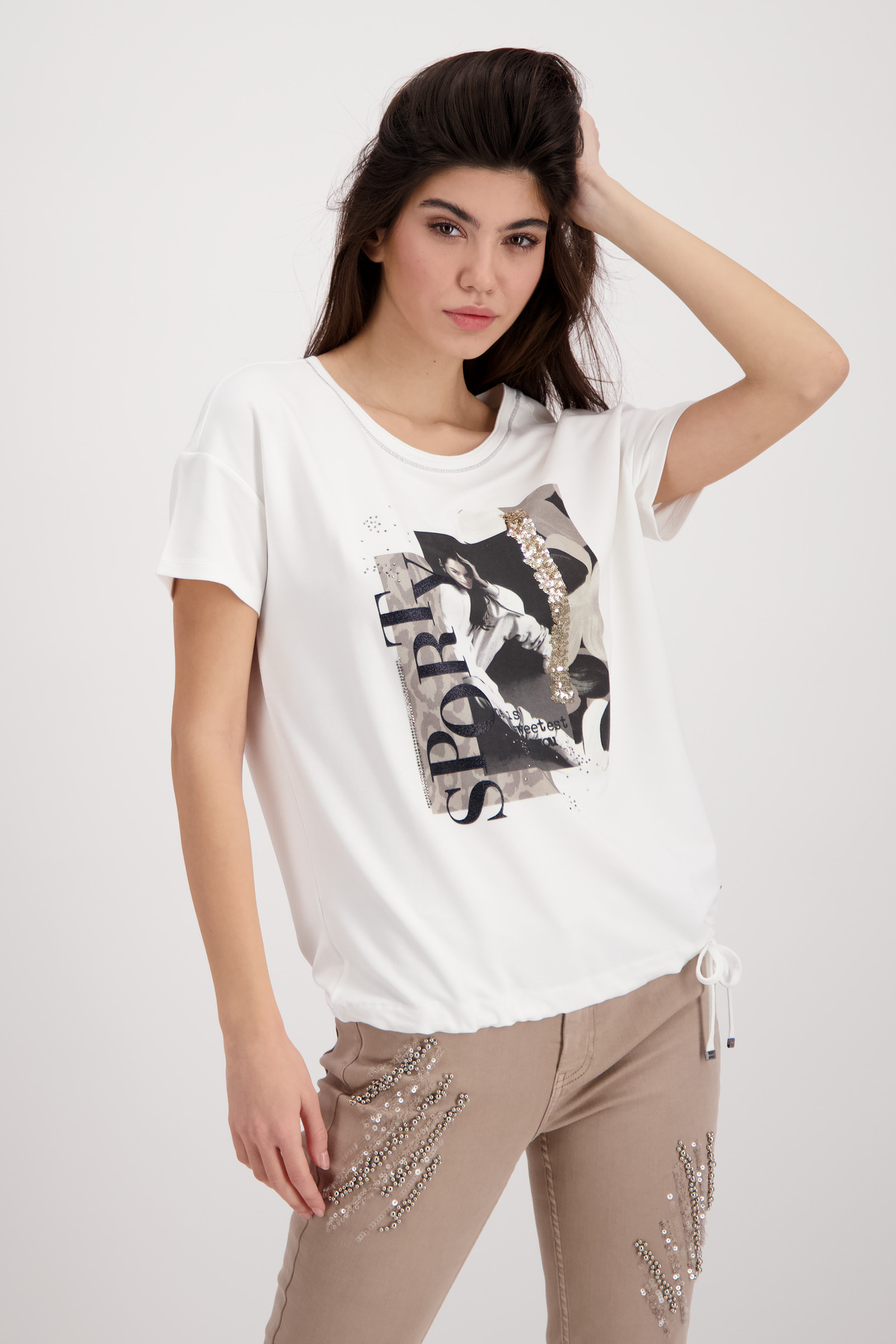 Shop Hartmann T-Shirt, Monari Mode - off-white