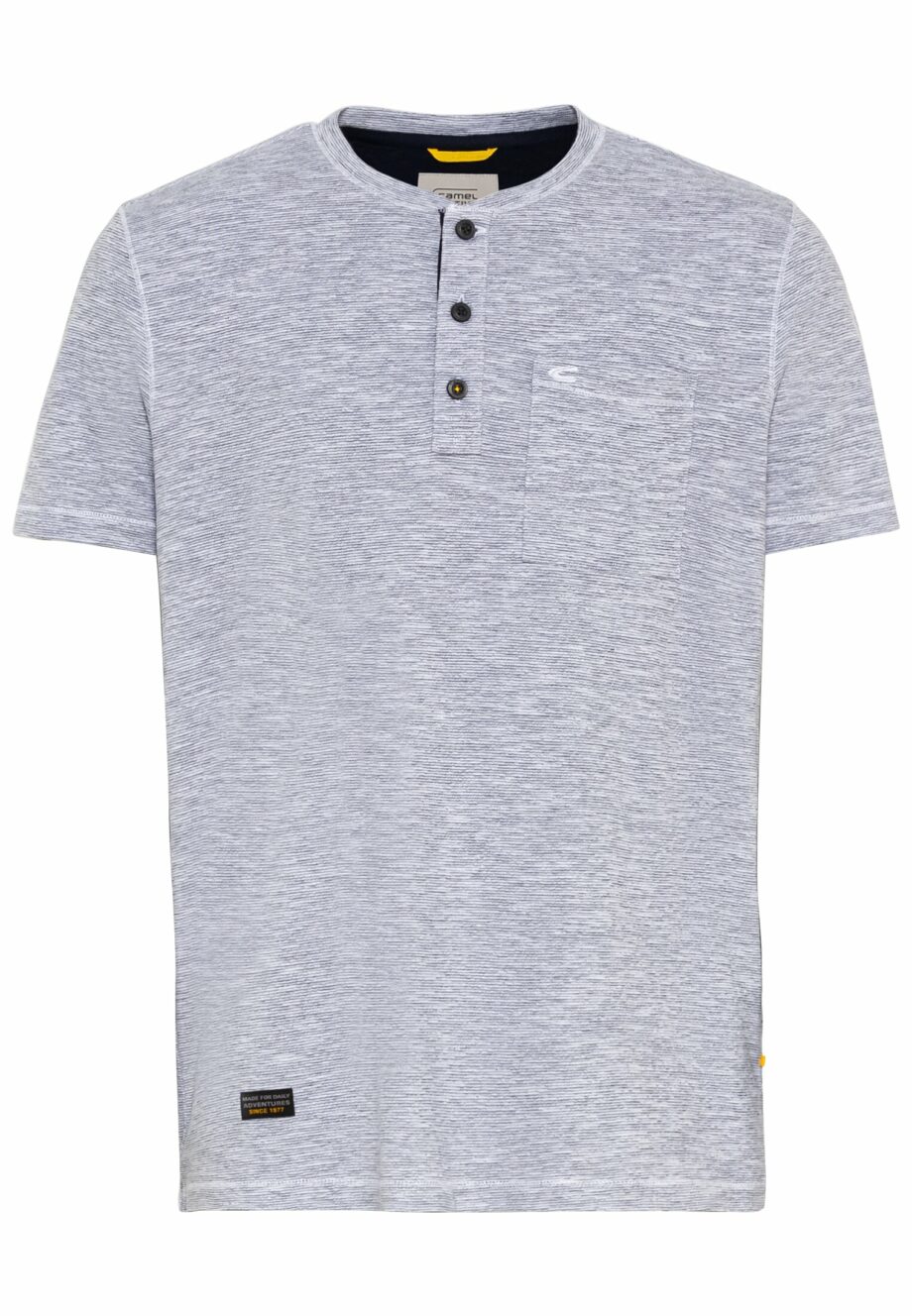 Camel active Henleyshirt aus reiner Baumwolle