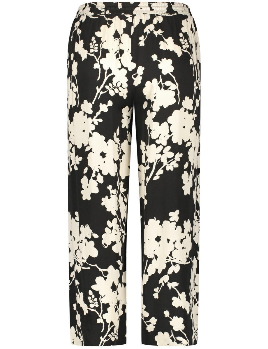 TAIFUN Weite 3/4 Hose mit Floral-Dessin Palazzo