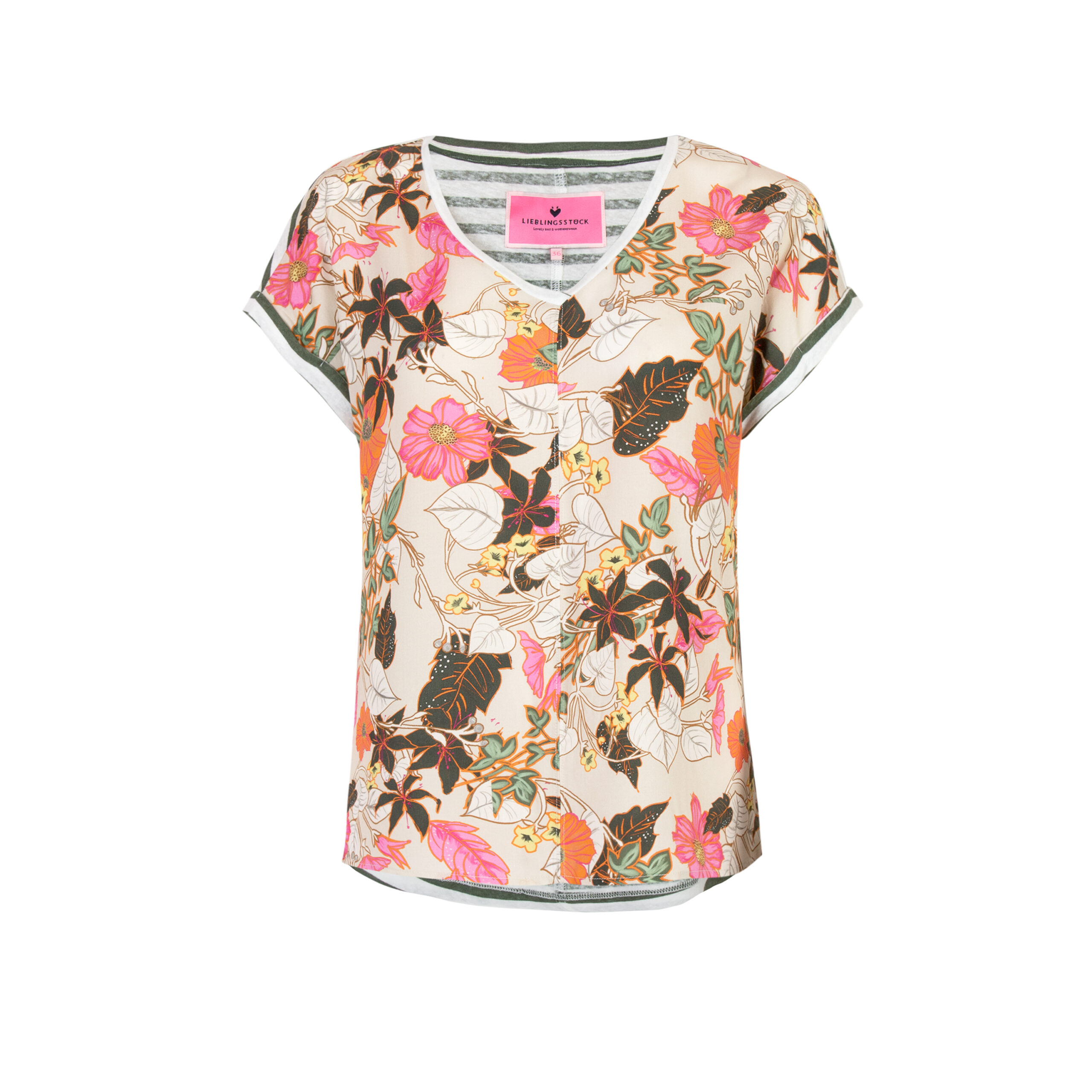 Lieblingsstück Schluse mit Streifen und Blumen CataleaL