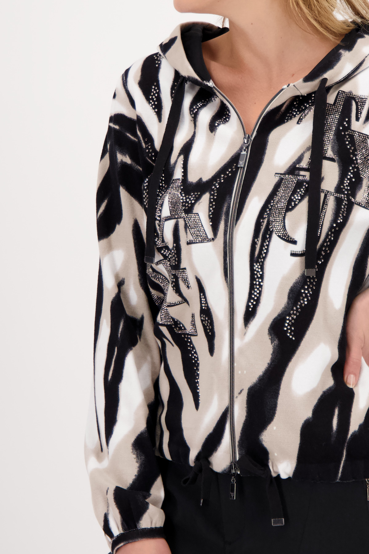 Monari Strickjacke, beach gemustert