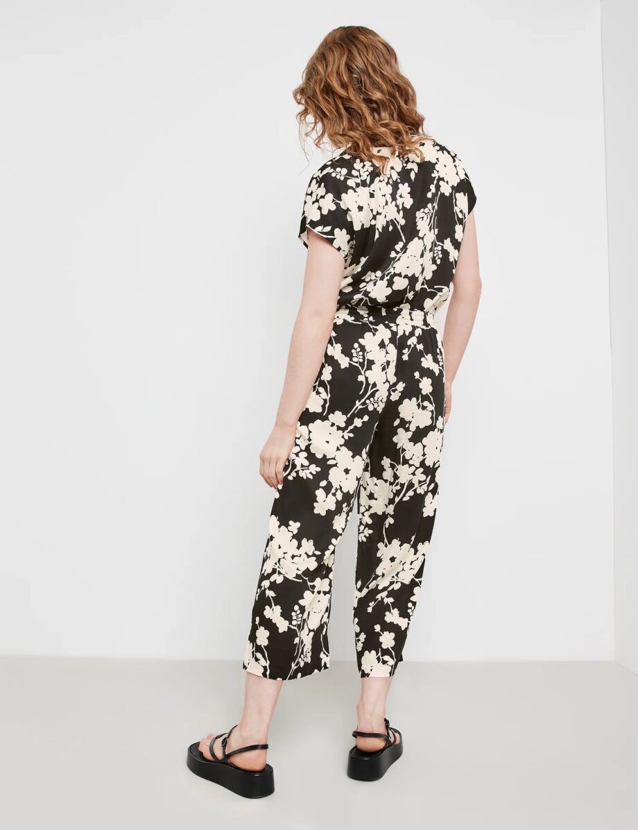 TAIFUN Weite 3/4 Hose mit Floral-Dessin Palazzo