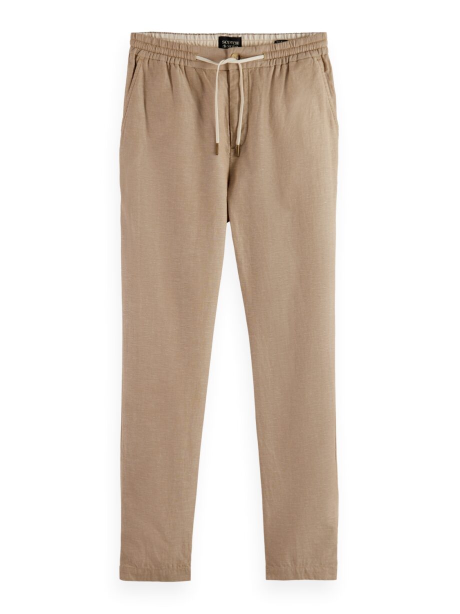 Scotch & Soda WARREN Cotton/linen twill jogger, Sand
