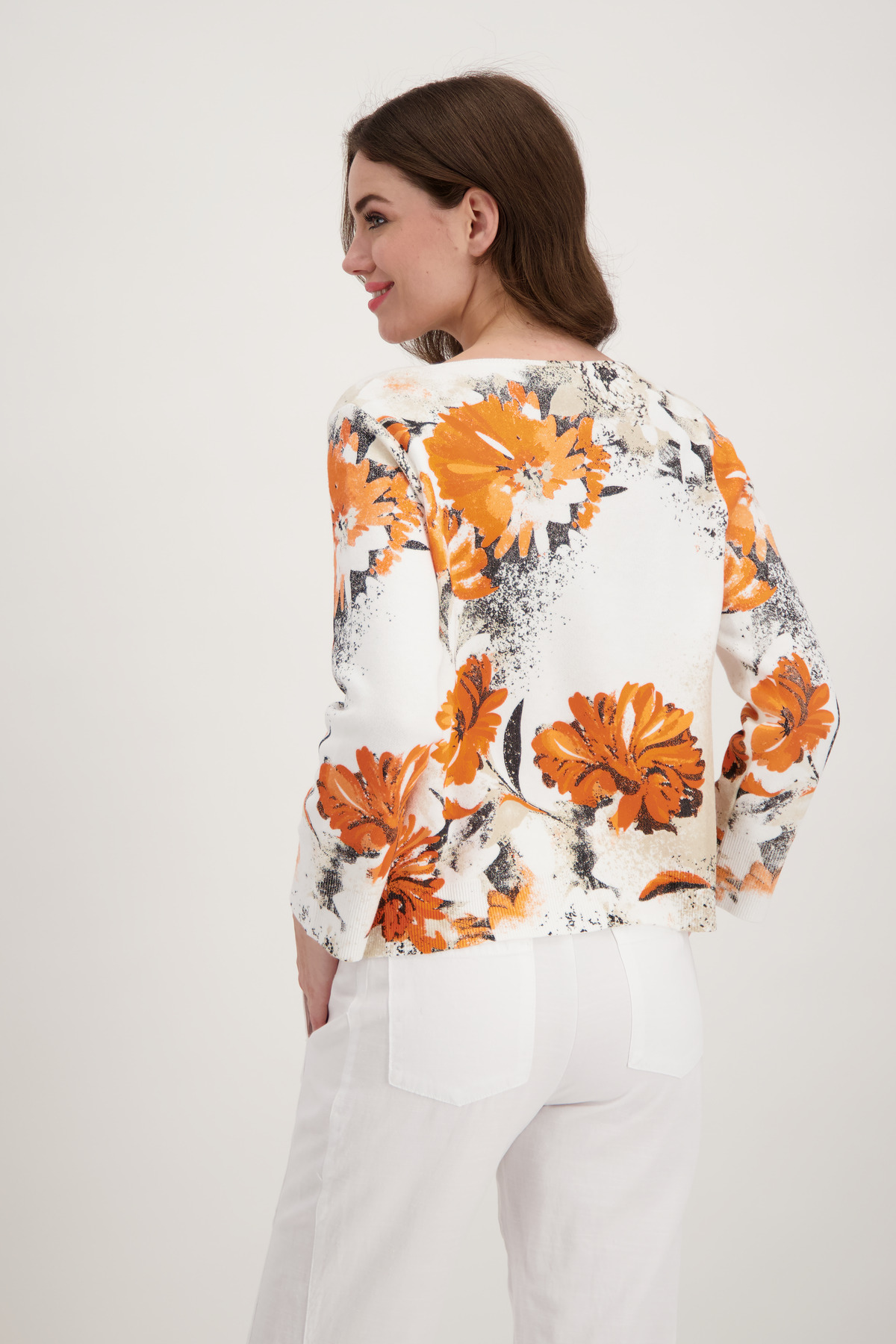 Monari Pullover, beach gemustert