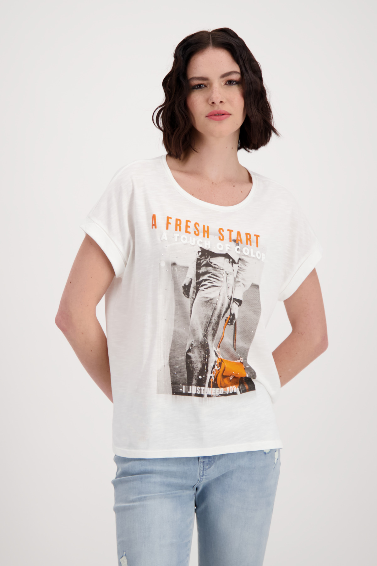 Monari - Mode T-Shirt, Shop off-white Hartmann