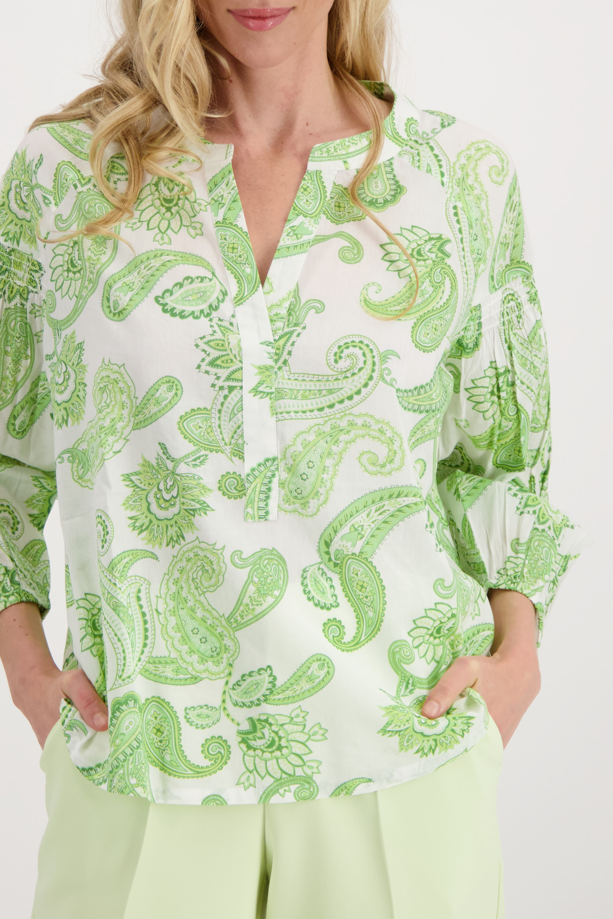 Monari Bluse, pastell gemustert Hartmann Mode Shop - green