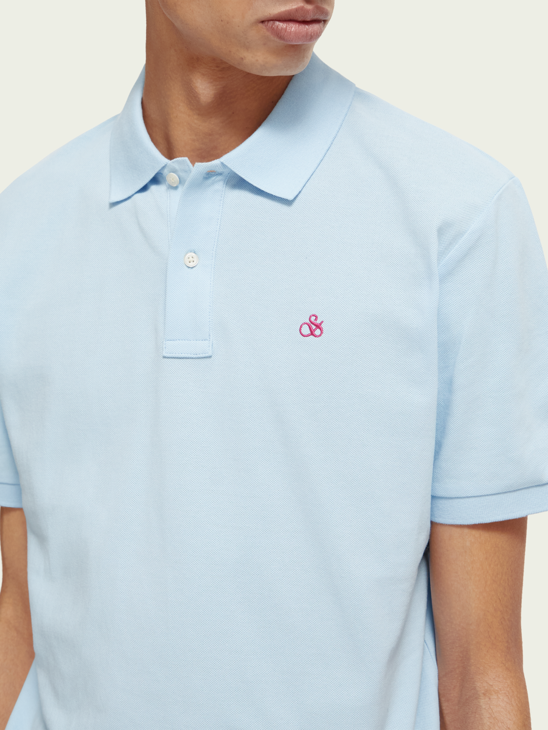 Scotch & Soda Piqué-Poloshirt aus Bio-Baumwolle