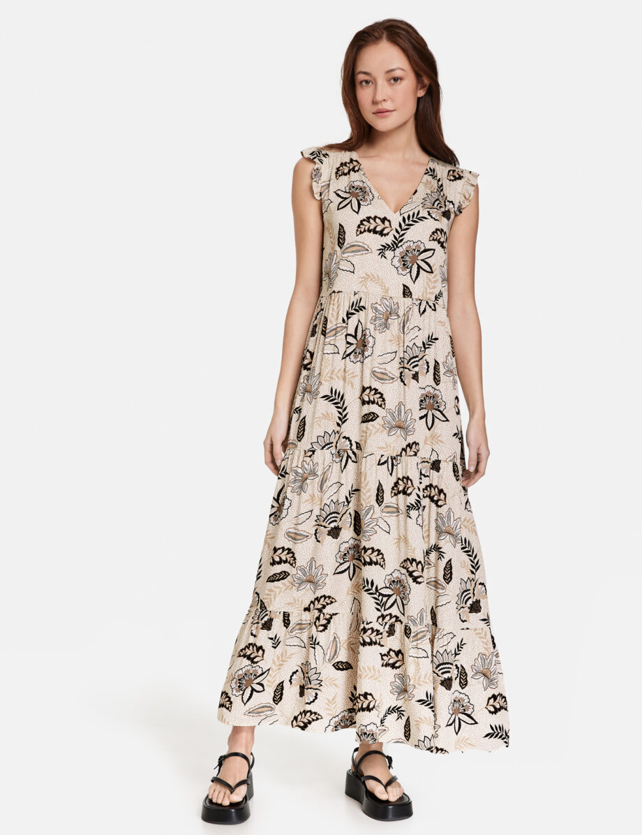 TAIFUN Langes Sommerkleid mit Blumen-Dessin