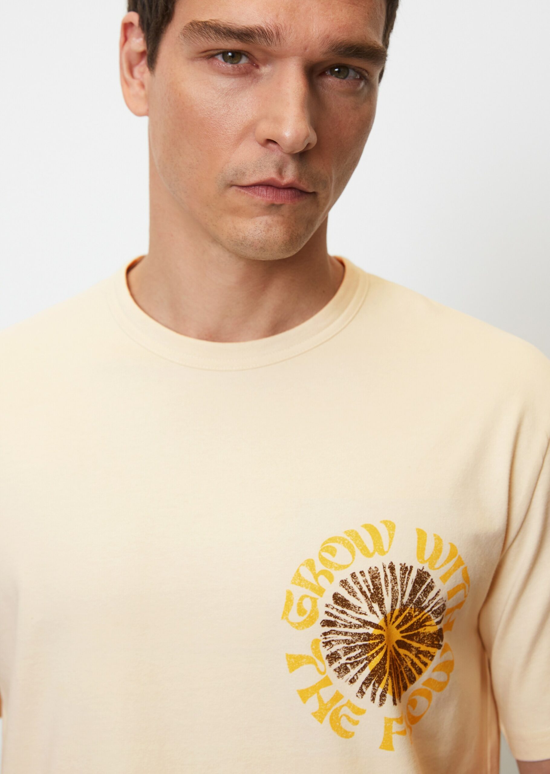 MARC O’POLO T-Shirt regular in Heavy-Jersey-Qualität, oyster gray