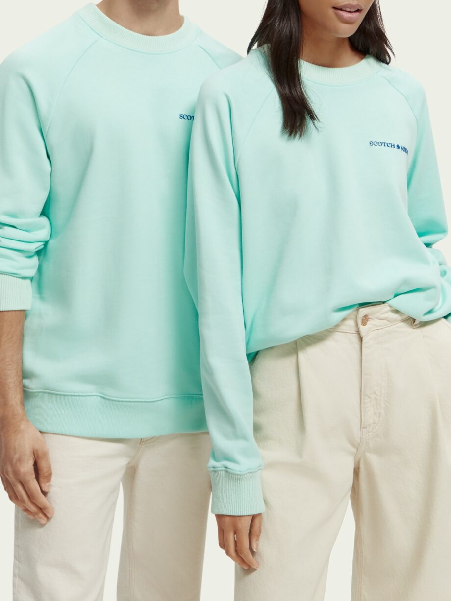 Scotch & Soda Unisex-Sweatshirt aus Bio-Baumwolle mit Rundhalsausschnitt