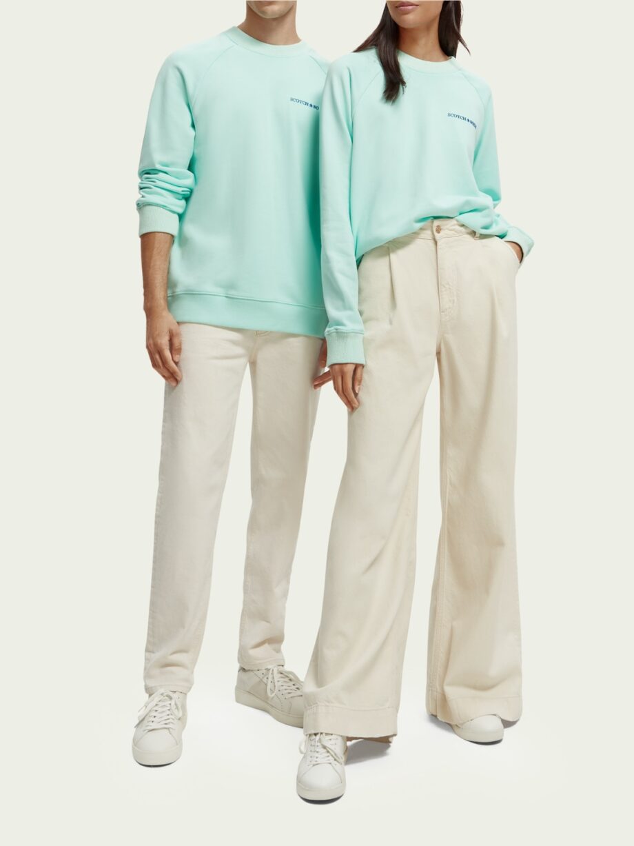 Scotch & Soda Unisex-Sweatshirt aus Bio-Baumwolle mit Rundhalsausschnitt