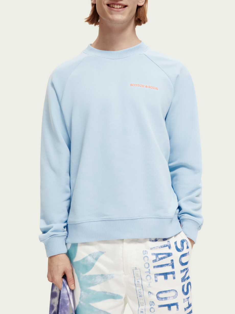 Scotch & Soda Unisex-Sweatshirt aus Bio-Baumwolle mit Rundhalsausschnitt
