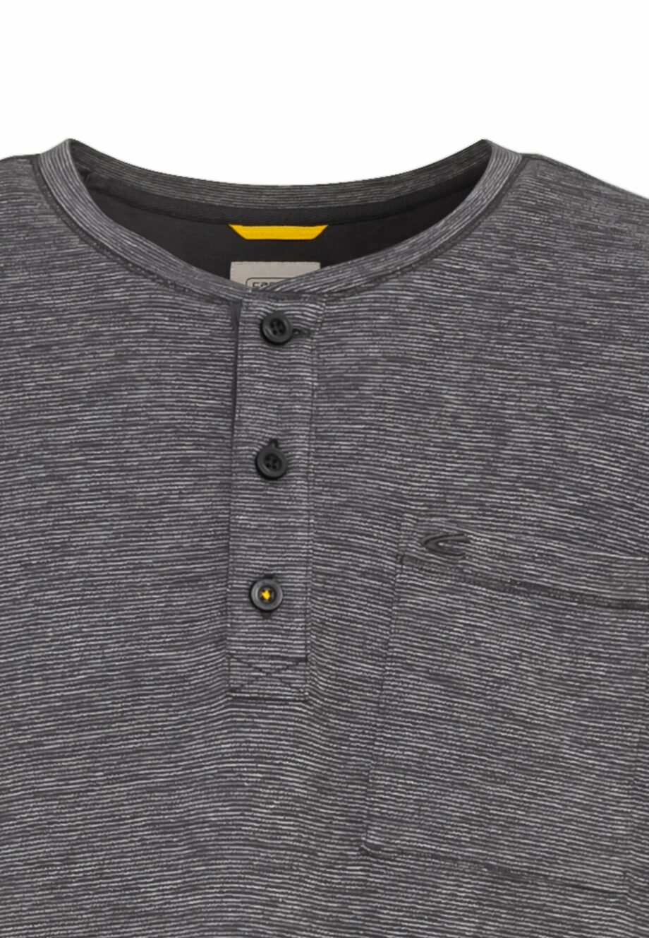 Camel active Langarm Henleyshirt aus reiner Baumwolle