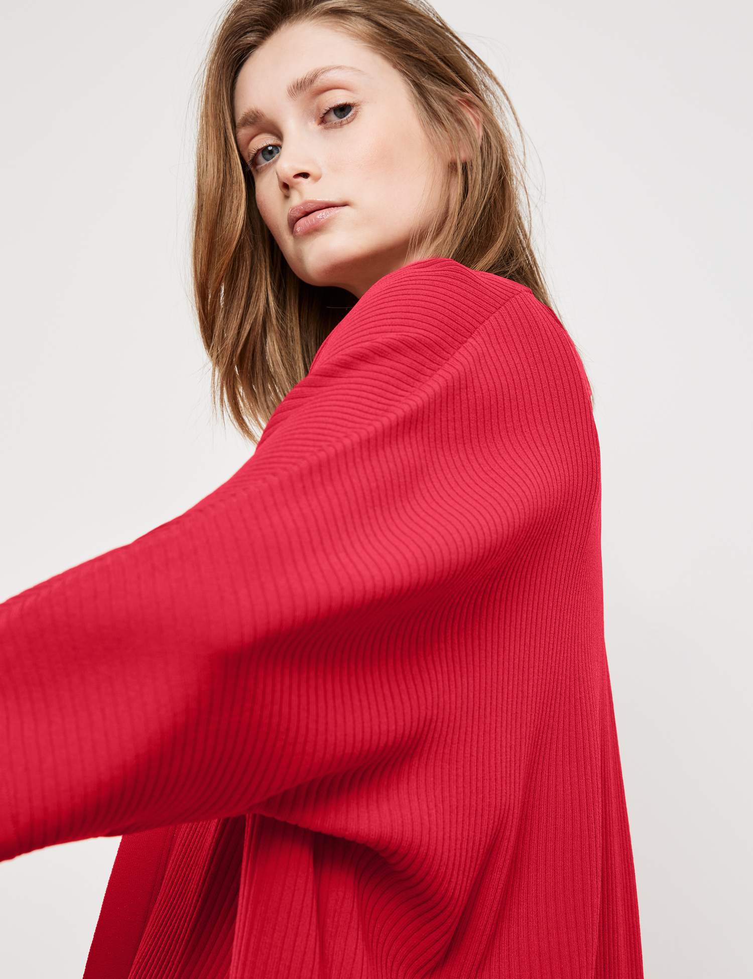 TAIFUN Offene Strickjacke mit halbem Arm