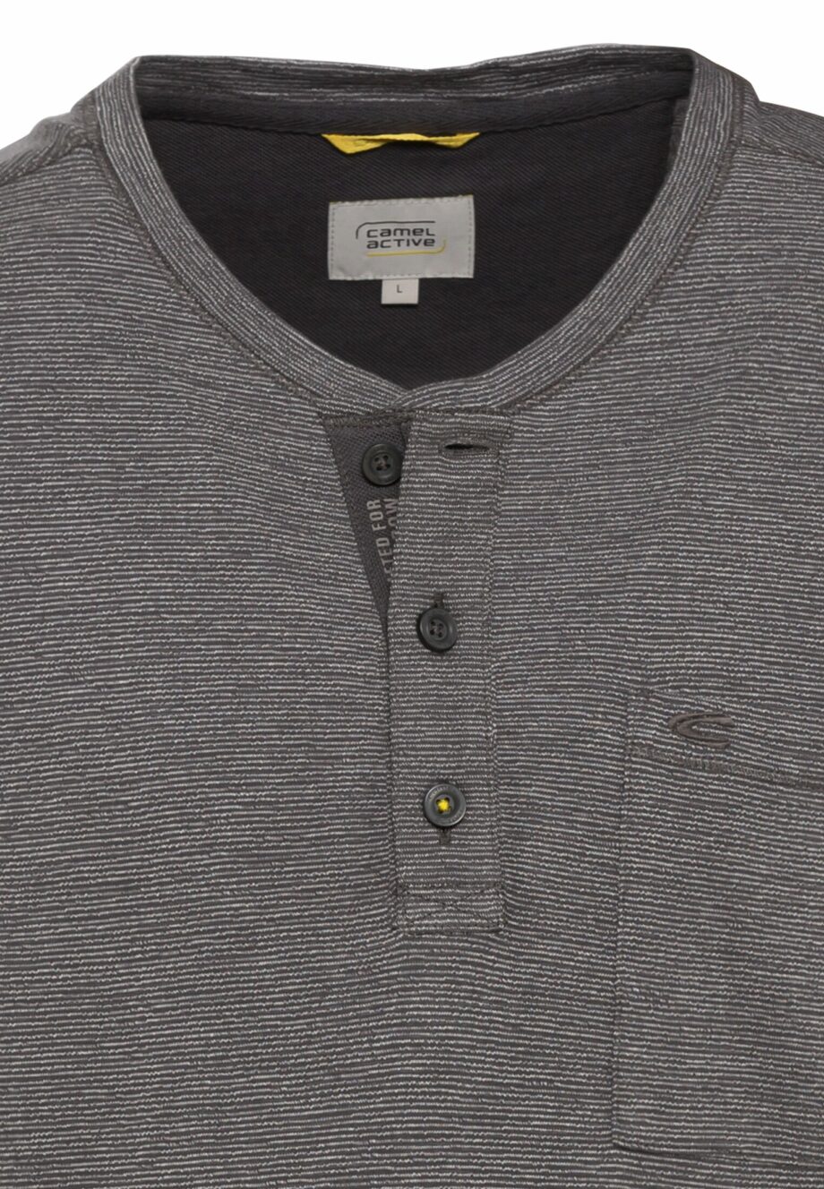 Camel active Henleyshirt aus reiner Baumwolle
