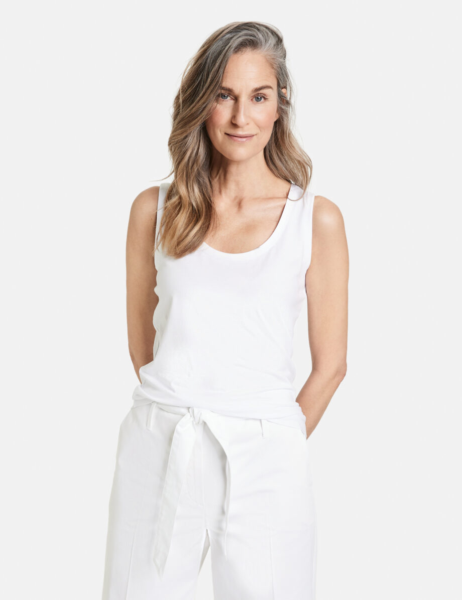 GERRY WEBER Basic Top mit Satin-Detail