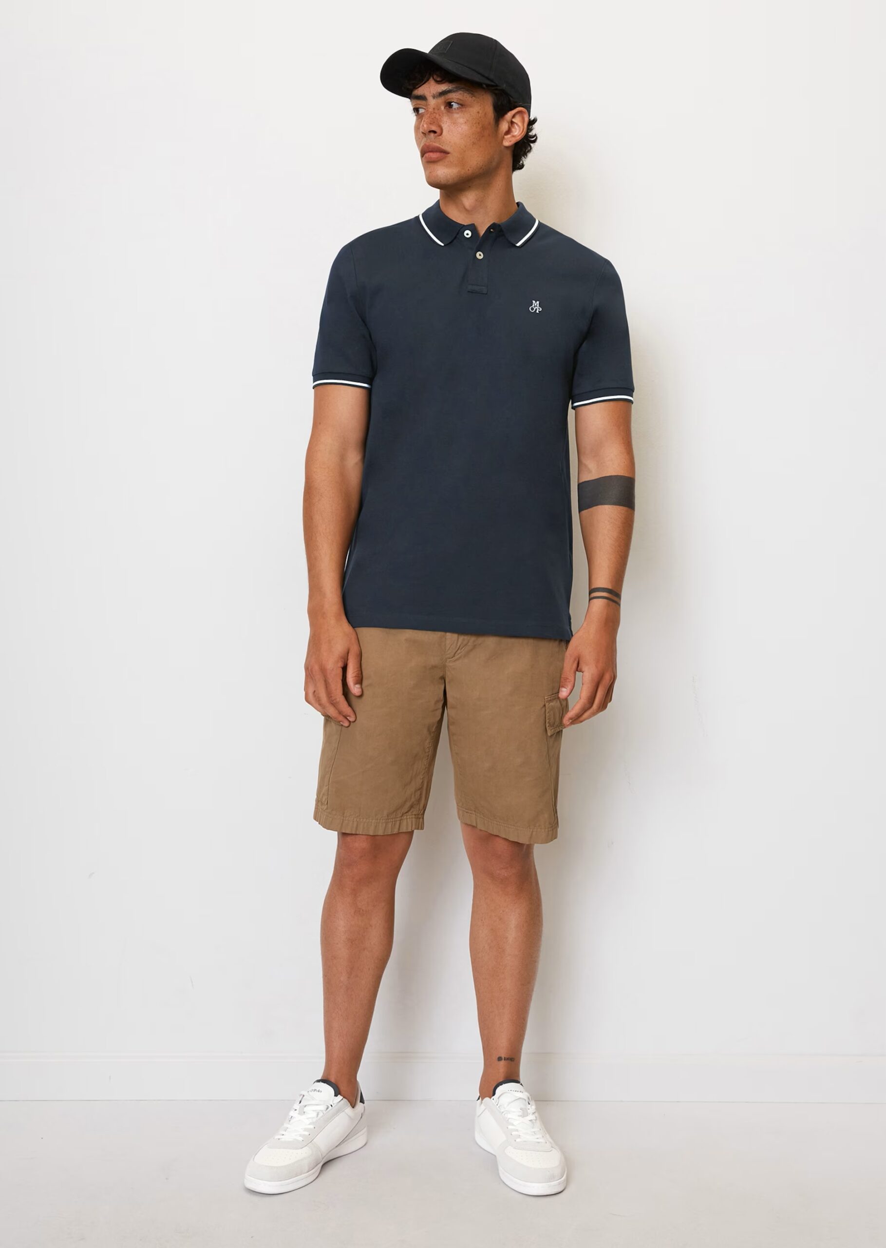MARC O’POLO Kurzarm-Poloshirt Piqué regular aus Organic Cotton, olive